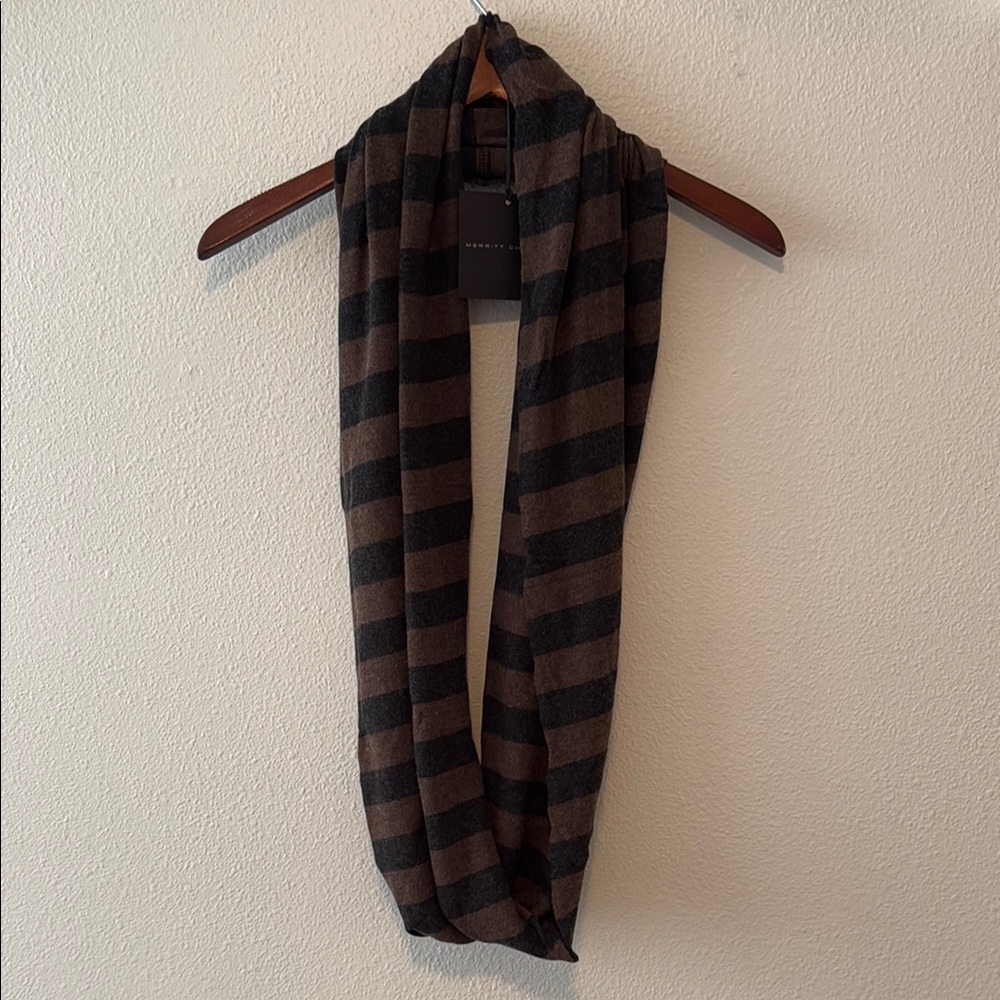 Merritt Charles Brown and Black Striped Scarf